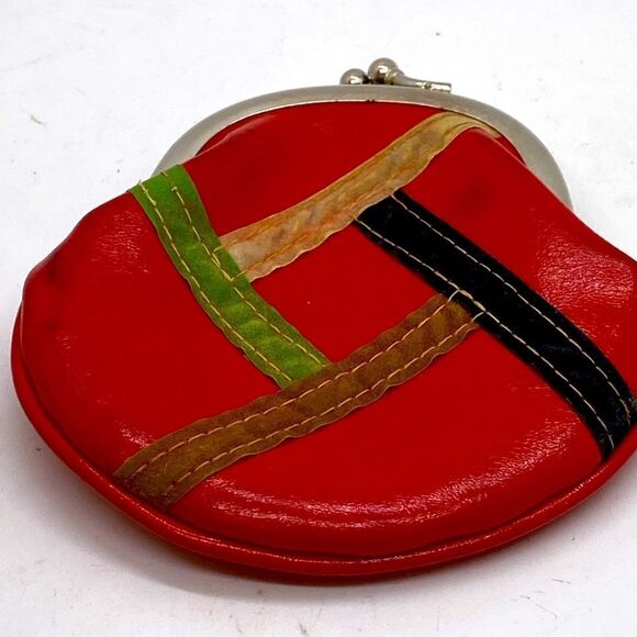 Vintage Change Purse Red Ribbon Accent Coin Purse - Picture 4 of 7